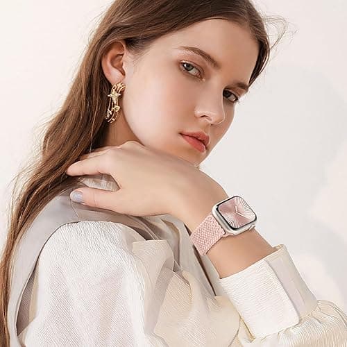 Braided Stretchy Bands with Magnetic Clasp Compatible for Apple Watch Band 38mm 40mm 41mm 42mm 44mm 45mm 46mm 49mm Women Men, Nylon Sport Solo Loop for iWatch Series 11 10 9 8 7 6 5 4 3 Ultra 3 2 1 SE thumbnail 6