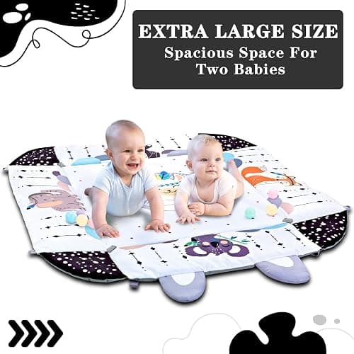 TFDER Baby Gym Play Mat, 5-in-1 Tummy Time Mat & Activity Gym, Washable Ball Pit, Infant Play Mat with Detachable Toys for Sensory Exploration and Motor Skill Development thumbnail 5