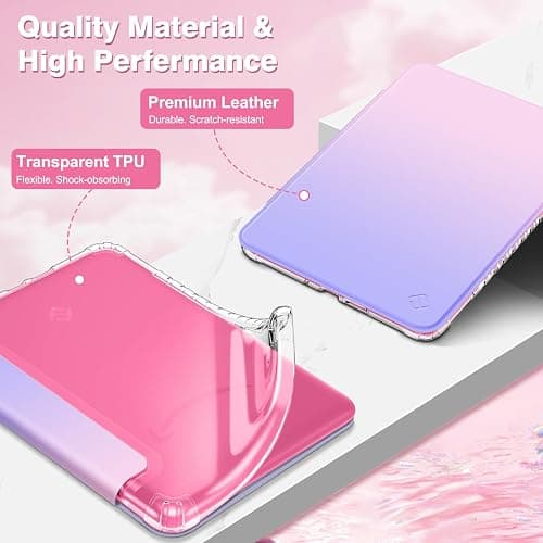 Fintie Case for 7" All-New Kindle Paperwhite (12th Generation, 2024) and Kindle Colorsoft, Ultra Clear Soft Light Transparent TPU Back Cover Auto Wake/Sleep, Fantasy Ombre thumbnail 4