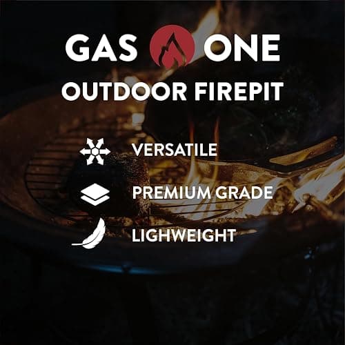 Gas One 22 in Outdoor– Wood Burning Fire Pit with Mesh Lid and Fire Picker – Durable Alloy Steel Fire Pits for Outside – Small Fire Pit for Backyard, Porch, Deck, Camping, BBQ thumbnail 5