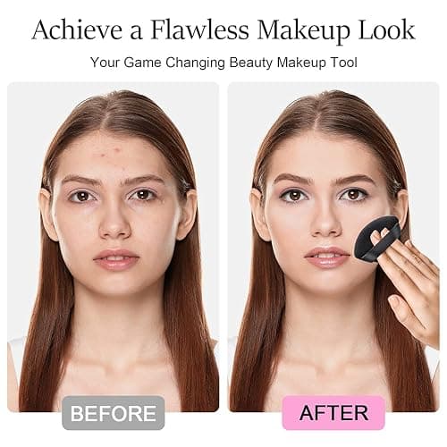 Powder Puff - Triangular Velour Makeup Puff, Setting Powder Puff for Contouring Under Eyes Face and Corners (Black) thumbnail 4