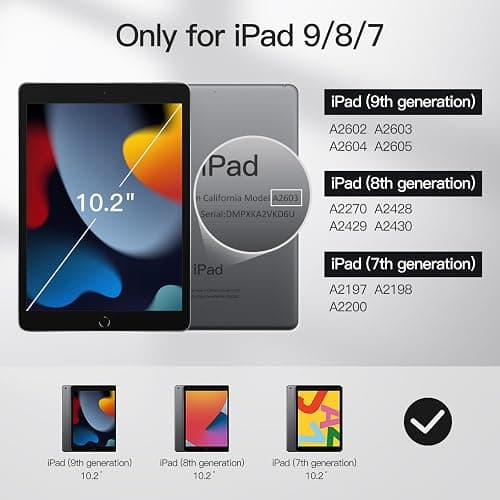 JETech Case for iPad 10.2-Inch (2021/2020/2019 Model, 9/8/7 Generation), Auto Wake/Sleep Cover (White) thumbnail 2
