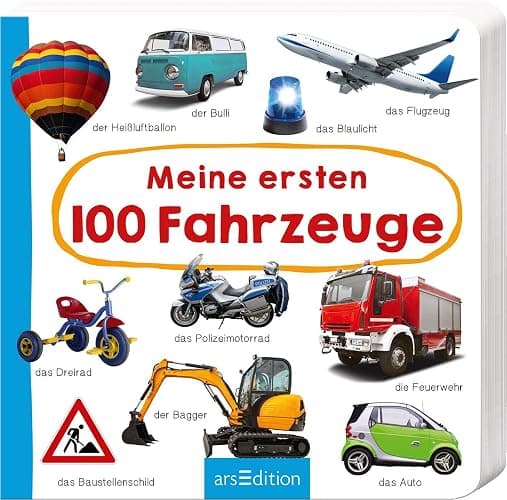 Meine ersten 100 Fahrzeuge: Foto-Wörterbuch | Stabiles Pappbilderbuch für die Sprachentwicklung ab 12 Monaten - Image 1