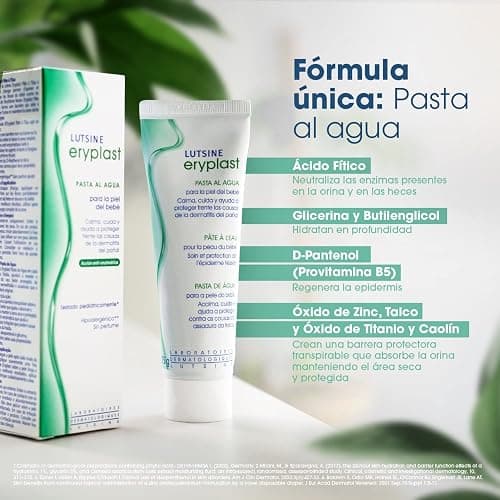 Eryplast Pasta al Agua 125 gr - Pomada Protectora, Crema de Pañal para Bebé – Calma, Cuida y Protege la Piel de tu Bebé de Dermatitis de Pañal – Hipoalergénico, Sin Perfume y Testado Pediátricamente thumbnail 6