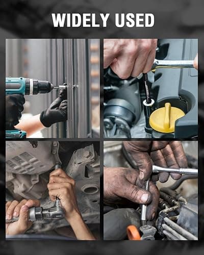 Impact Socket Adapter Set - 1/4, 3/8, 1/2 Drive Socket Adapter for Drill & Impact Wrench (6 Pcs, 3" & 6") thumbnail 6