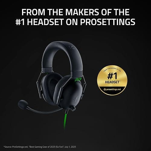 Razer BlackShark V2 X Gaming Headset: 7.1 Surround Sound - 50mm Drivers - Memory Foam Cushion - For PC, PS4, PS5, Switch - 3.5mm Audio Jack - Black thumbnail 2