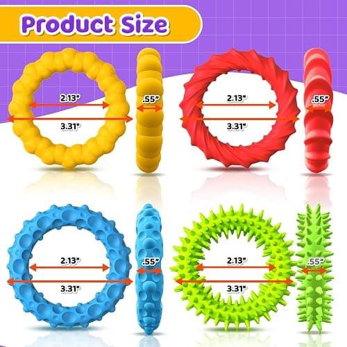 Sensory Fidget Toys for Kids Adults - 4 Pack Stretchy Fidget Toys Bracelet | Texture & Calming Autism Sensory Toys for Special Needs Autistic Children | Calming Classroom Toy for Easter Gifts Toddlers thumbnail 3