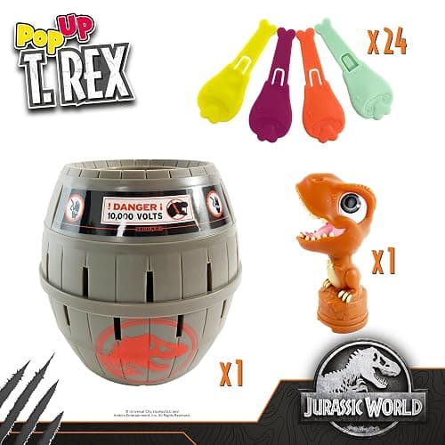 TOMY Pop Up T-Rex Board Game - Family and Preschool Kids Games for Family Game Night - Kids Activities and Jurassic World Toys - 2-4 Players - Ages 4 Years and Up thumbnail 7
