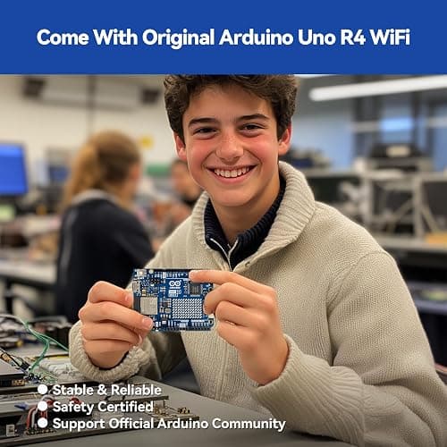 SunFounder Elite Explorer Kit with Original Arduino Uno R4 WiFi, RoHS Compliant, Bluetooth IoT ESP32 IIC LCD1602 OLED, Super Starter Kit, Online Tutorials & Video Courses for Beginners & Engineers thumbnail 2