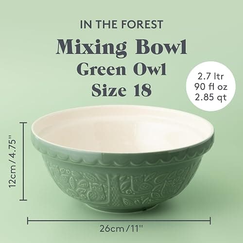 Mason Cash | In the Forest S18 Owl Embossed Mixing Bowl - 2.85 Quart thumbnail 4