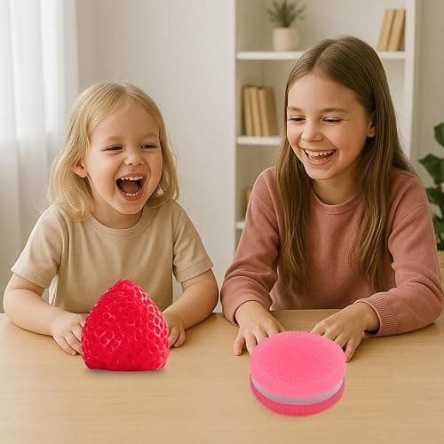 Taba Squishy Toy Set, Sensory Squeeze Fidget Toys for Stress Relief and Anxiety, Cute Party Favors and Gift Ideas, Includes Banana Strawberry Cat Paw and Cookie thumbnail 5