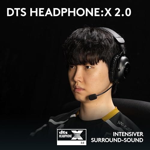 Logitech G PRO X 2 LIGHTSPEED Wireless Gaming Headset, abnehmbares Boom-Mic, 50-mm-Graphen-Treiber, DTS:X-Kopfhörer 2.0–7.1 Surround, Bluetooth/USB/3,5 mm Aux, PC, PS5, PS4, Nintendo Switch - Schwarz thumbnail 6