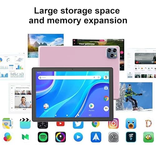 ICONLINK Android 16 Tablet 10 Inch, 12(3+9) GB RAM+64GB ROM, 2 in 1 Tablets with Keyboard Case Mouse Stylus, 1.8GHz Five-core Processor, 1280 * 800 IPS HD Screen, 5G WiFi6 BT 5.3 Tableta PC(Pink) thumbnail 3