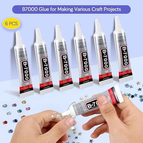 FITTDYHE 6PCS Jewelry Glue - 15ML/0.5fl oz Clear DIY Craft Glue for Rhinestones, Waterproof Strong Bond Adhesive for Phone Repair, Nail Art, Shoes, Fabric, Metal, Glass thumbnail 2