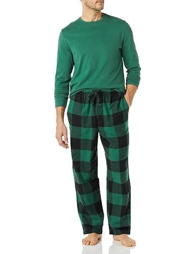 Amazon Essentials Mens Flannel Pant and Long-Sleeve T-Shirt Pajama Set thumbnail 2