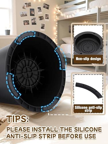 Apipi Adjustable 12 Inch Stable Bed Risers for Dorm Twin XL - Non-Slip Couch Furniture Risers Support up to 3000 lbs, Back to School Under Bed Storage College Dorm Must Haves (4 Pack) thumbnail 5