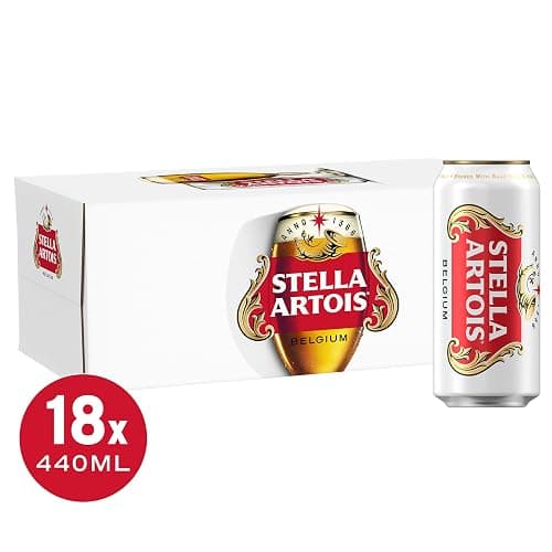 STELLA ARTOIS Premium Lager Beer Can, 440 ml (Pack of 18) thumbnail 2