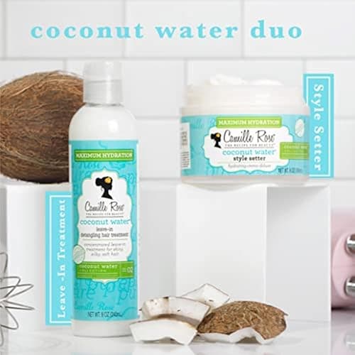 Camille Rose Leave-In Conditioner, Coconut Water – Lightweight Deep Conditioning Hair Treatment, Detangler & Frizz Control, 8 Fl Oz thumbnail 6