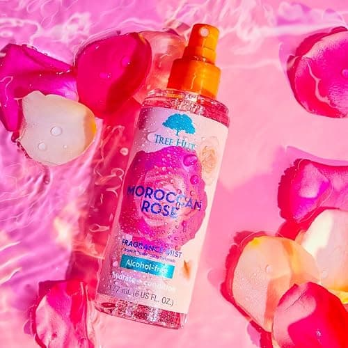 Tree Hut Moroccan Rose Hair & Body Mist, Hydrating & Alcohol-Free Body Spray, Fragrance with Bergamot, Tea Rose & Amber Notes, Alcohol-Free Formula, 6 Fl Oz. thumbnail 5