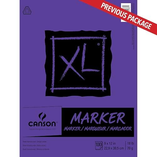Canson XL Series Marker Paper, Foldover Pad, 9x12 inches, 100 Sheets (18lb/70g) - Artist Paper for Adults and Students thumbnail 2