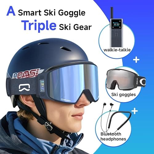 SKIWARRIOR Multifunctional Smart Bluetooth Ski Goggles with Walkie-Talkie, Anti-Fog Zeiss Lens, Music & Call Function thumbnail 3