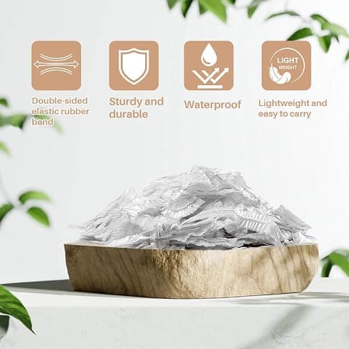 MAQIHAN 100 Disposable Shower Caps Unisex - Large Plastic Hair Caps for Deep Conditioning Shower Cap Reusable Waterproof for Women Men Hair Treatment Bath Cap for Long Hair Travel Essentials thumbnail 4