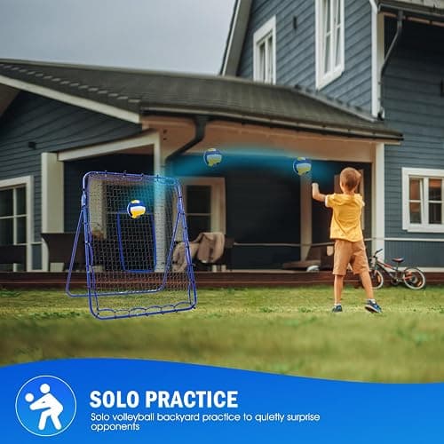 Winthai Volleyball Rebounder Net, 6 Angles Adjustable Pitch Bounce Back Baseball Softbal Lacrosse Rebound Sports Practice Training Equipment with Strike Zone for Backyard Indoor Outdoor thumbnail 9