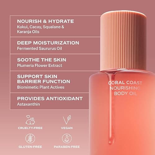 Saltair Body Oil – Silky After Shower and Bath Dry Oil for Women and Men – Non-Greasy, Well-Absorbing Moisturizer for Hydrating Dry Skin – Coral Coast Scent, 4oz thumbnail 8