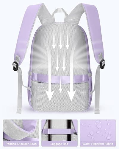 HOMIEE Lightweight Stylish Casual Backpack, Laptop Backpack Water-Resistant Daypack, Travel/School/Casual/Work Backpack (Violet) thumbnail 5