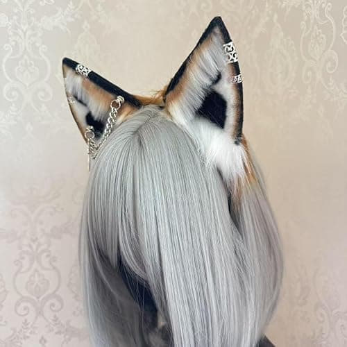 Wzltyrzz Handmade Wolf Fox Cat Ears Animal Headband Clip Cosplay Cute Head Accessories Punk Gothic for Halloween WZED-ALL-C thumbnail 4