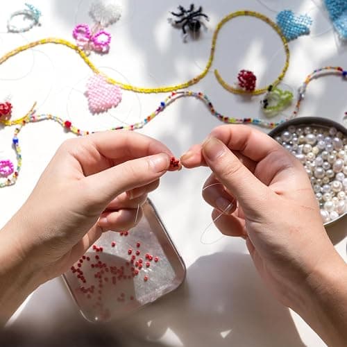 sourcing map 1600Pcs Glass Seed Beads, 2mm 11/0 Loose Mini Beads with Hole, Bulk Craft Spacer for DIY Handmade, Mixed Green thumbnail 4