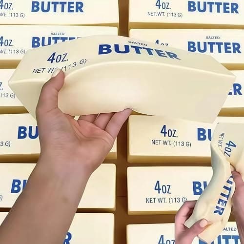 9.5 Inch Giant Butter Squishy Slow Rising, 14oz Big Butter Squishy Large Butter-Shaped Stick Stress Relief Squeeze Toy, Soft Sticky Food Squishies for Relaxation & Focus, Desk Gift thumbnail 8