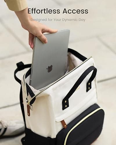 LOVEVOOK Laptop Backpack for Women, 15.6 Inch Work Business Backpacks Purse With Large Capacity, Waterproof Nurse Bag College Bookbag for School, Waterproof Casual Daypack for Travel thumbnail 4