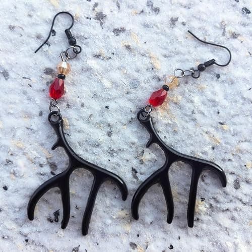 Alastor Earrings Inspired Merch Cosplay Dress up Accessories for Women thumbnail 3