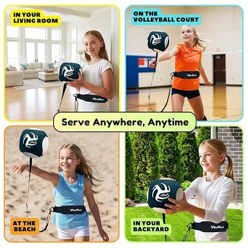 VbStar Volleyball Training Equipment Aid - Practice Your Serving, Setting & Spiking with Ease, Great Solo Serve & Spike Trainer for Beginners & Pro, Perfect Volleyball Gift thumbnail 3