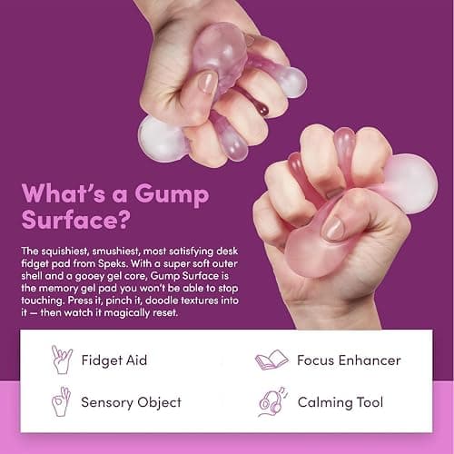 Gump Surface Gel-Filled Stress Ball | Ultra-Squishy Fidget Toy for Stress Relief & Focus | Anxiety Ball for Adults & Teens | Sensory Squeeze Toy | Warm Mix 2 Pack thumbnail 3
