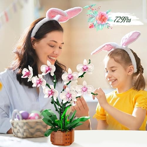 729-Piece Artificial Flower Building Blocks Set - DIY Home Decoration Kit for Adults, Mothers Day, Girlfriends, Mom, Birthday, Valentine's Day Gifts thumbnail 7