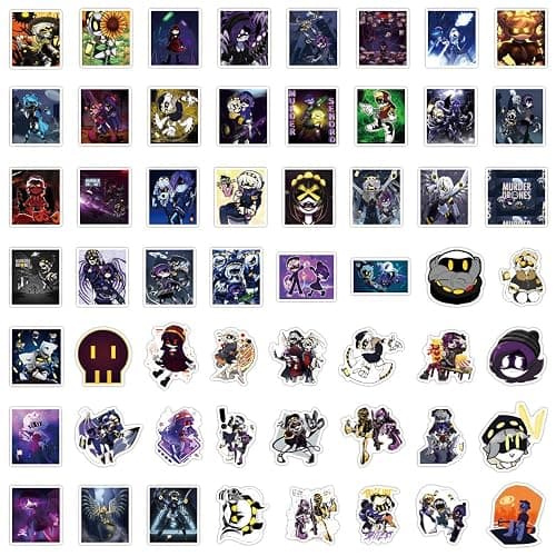 110PCS Murd Dro Stickers, Comic Cartoon Anime Stickers Pack for Water Bottle Laptops Guitar Phones, Vinyl Waterproof Murder Uzi N J V Doll Tessa Decals for Teens Adults thumbnail 6