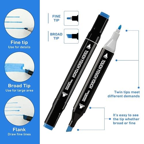 262 Colors Alcohol Markers,Art Markers for Kids and Adult Drawing Markers Dual Tip Coloring Painting Perfect for Kids Adult Gift thumbnail 3