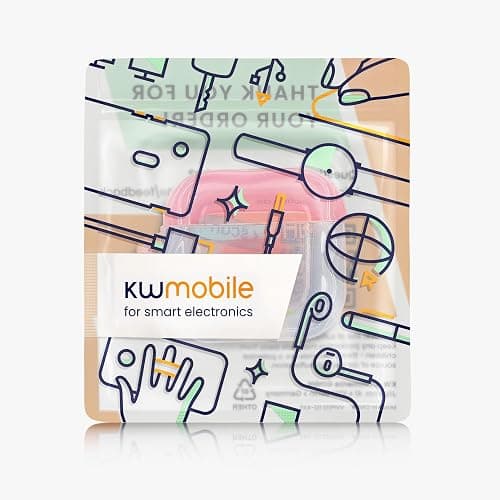kwmobile in-Ear Headphones Case for Apple Airpods 4 - Protective Shockproof Case for Earbuds with Keychain - Soft & Durable Cat and Peach thumbnail 7