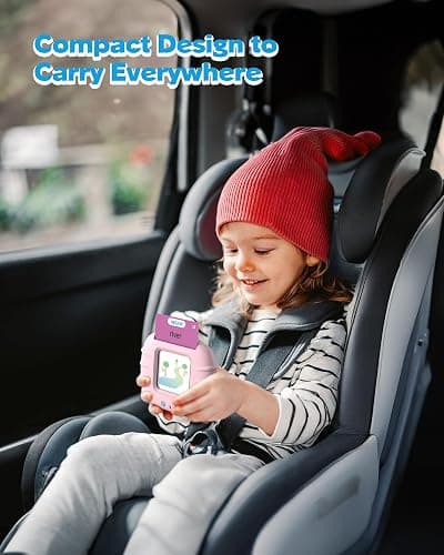 Airbition Talking Flash Cards for Toddlers Ages 1‑4,224 Words English Pink | Montessori Language Learning Toys with 224 Words, Pocket Speech Therapy Toys, Children's Sensory Educational Toys thumbnail 5