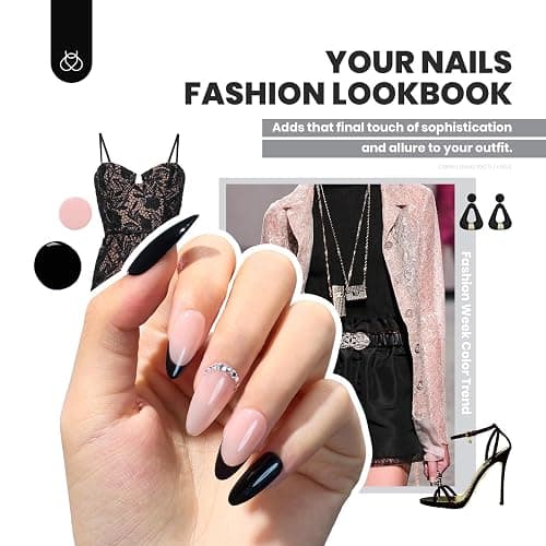 beetles 44pcs Gel Nail Polish Set - 36 Colors Colorful Muse Gel Polish Kit Pink Nude Red Yellow Green Black White Glitter Nail Kit Base Top Coat UV LED Needed Salon DIY Home Gift for Women thumbnail 4