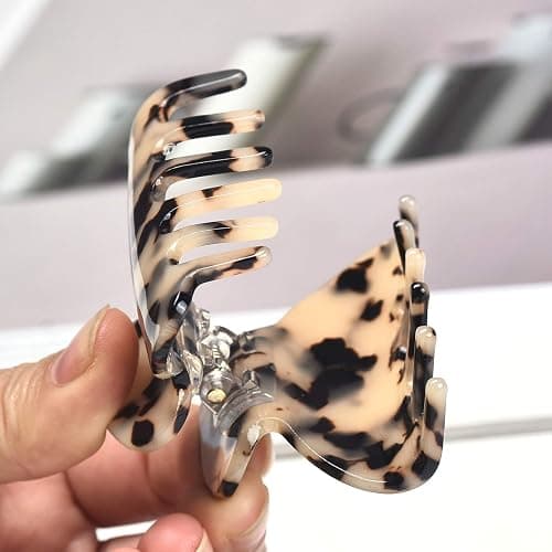 Medium Claw Hair Clips for Women Girls Tortoise Hair Jaw Clips Celluloid Hair Claw Clamps Leopard Print Hair Clasp 3 Pack Mother's Day Gifts thumbnail 7