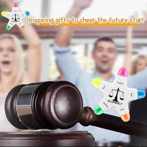 Chivertion 30 Pcs Law School Gifts Star Shape Briefing Highlighters Brush Affirmation Supplies Inspirational Christmas Appreciation Gifts for Law Students Lawyer Women thumbnail 7