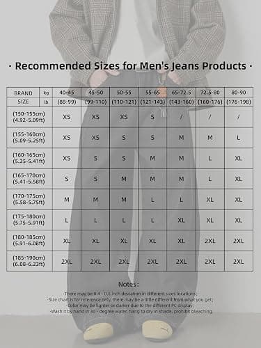 Baggy Hip Hop Jeans for Men Wide Leg Skater Denim Pants Casual Loose Fit Long Trousers thumbnail 6