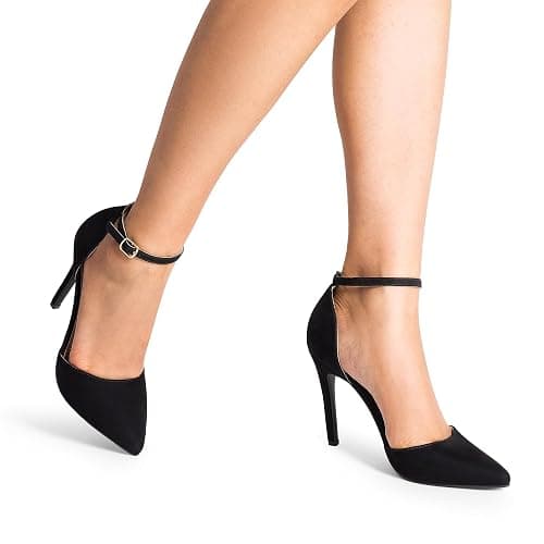 DREAM PAIRS Women's Oppointed-Lacey Pointed Toe Ankle Strap High Heel Stiletto Pumps Wedding Dress Shoes thumbnail 2