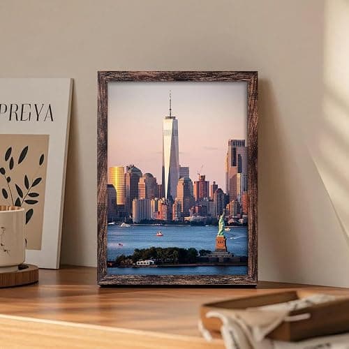 BESCRCL 24x32 Picture Frame Brown, Poster Frames Wall Hanging, Display Pictures 24 x 32 without Mat, 1 Pack thumbnail 2