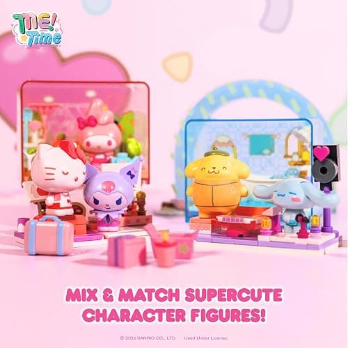 Hamee Sanrio Hello Kitty and Friends 'Me Time' Cute Building Blocks Blind Box – 1 Pc. Mystery Set (Birthday Gift, Party Favor, Gift Basket Filler, Stress Relief, Collectible Toy, Relaxation) thumbnail 6