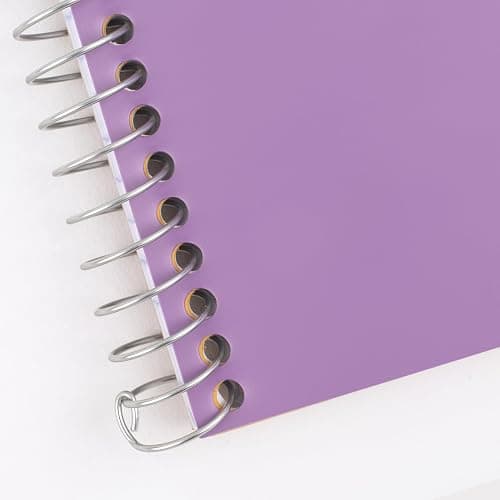 Five Star Spiral Notebook, 2 Subject, College Ruled Paper, 6" x 9-1/2", 80 Sheets, Fights Ink Bleed, Water Resistant Cover, Amethyst Purple (840029CF1-ECM) thumbnail 8