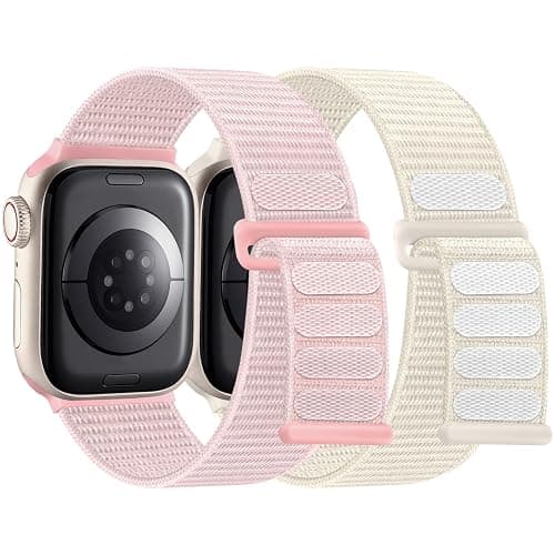 WJK Nylon Solo Loop Sport Bands Compatible with Apple Watch for Women Men 38mm 40mm 41mm 42mm 44mm 45mm 46mm 49mm,Soft Stretchy Strap for iWatch Series 11 10 SE Ultra 9 8 7 6 5 4 3 2 1 - Image 1